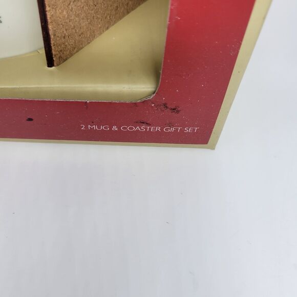 Spode Christmas Tree Pimpernel Set Of 2 Mugs And 2 Coasters Gift Set New In Box - Picture 6 of 14